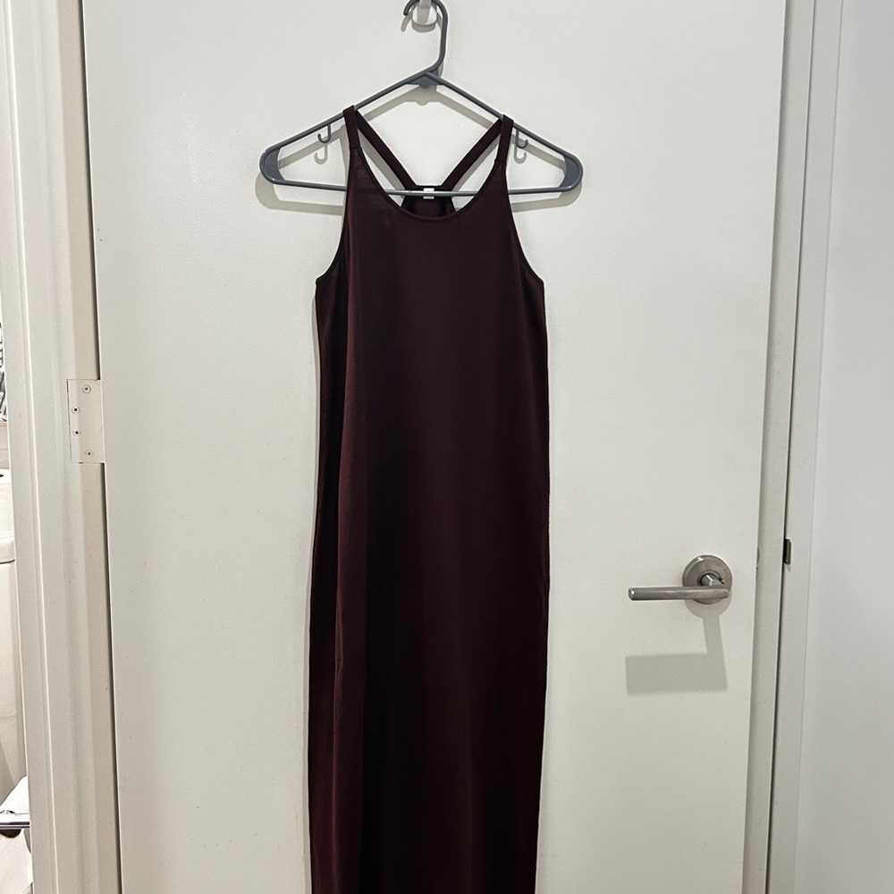 GU Brown Knit Maxi Dress